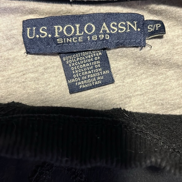 U.S Polo Assn Men’s Small Black Long Sleeve Crewneck Sweater - Picture 5 of 5